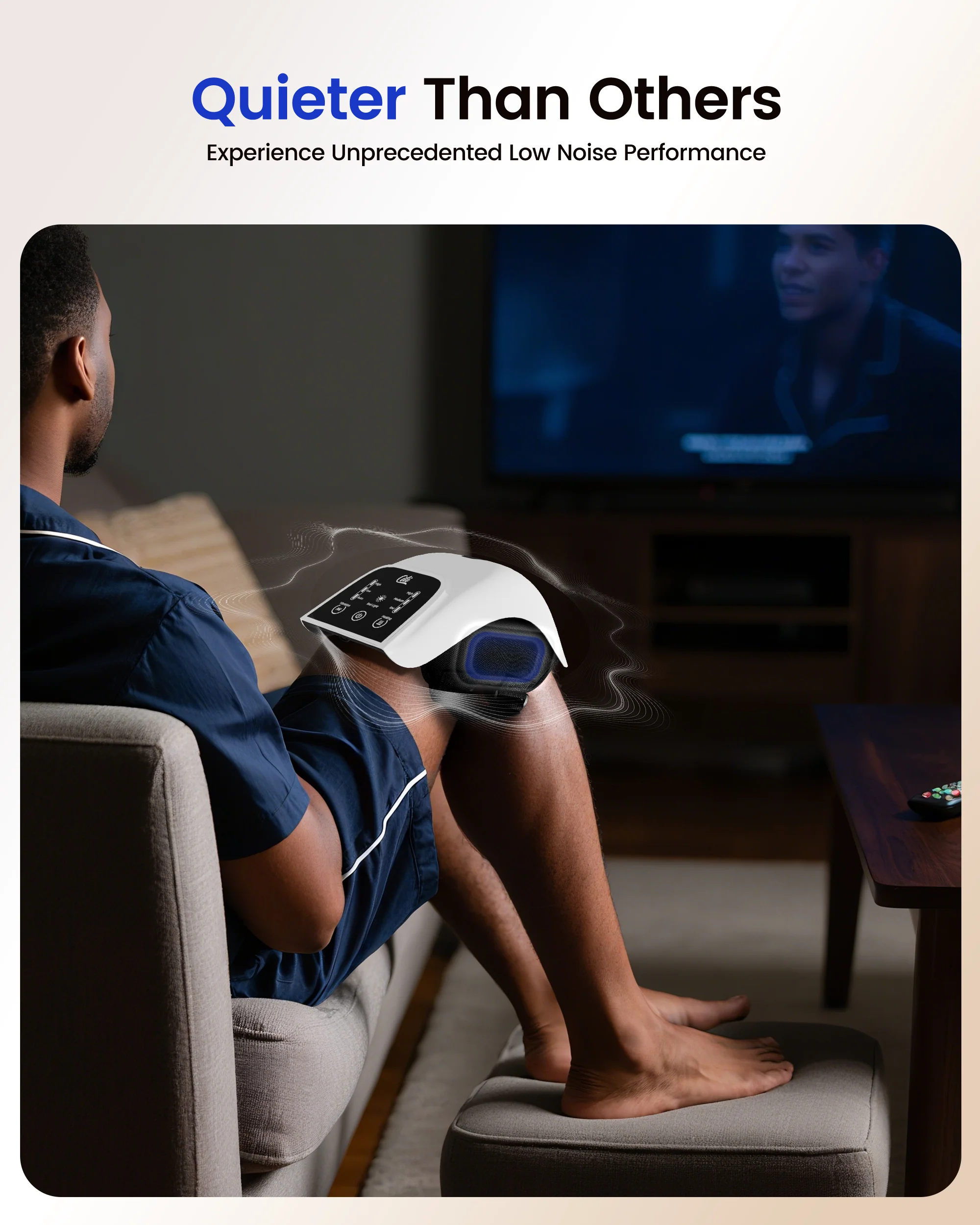 CILI Cordless Knee Massager with Heat, Red Light Knee Massager for Pain Relief - 5504 - Image 3