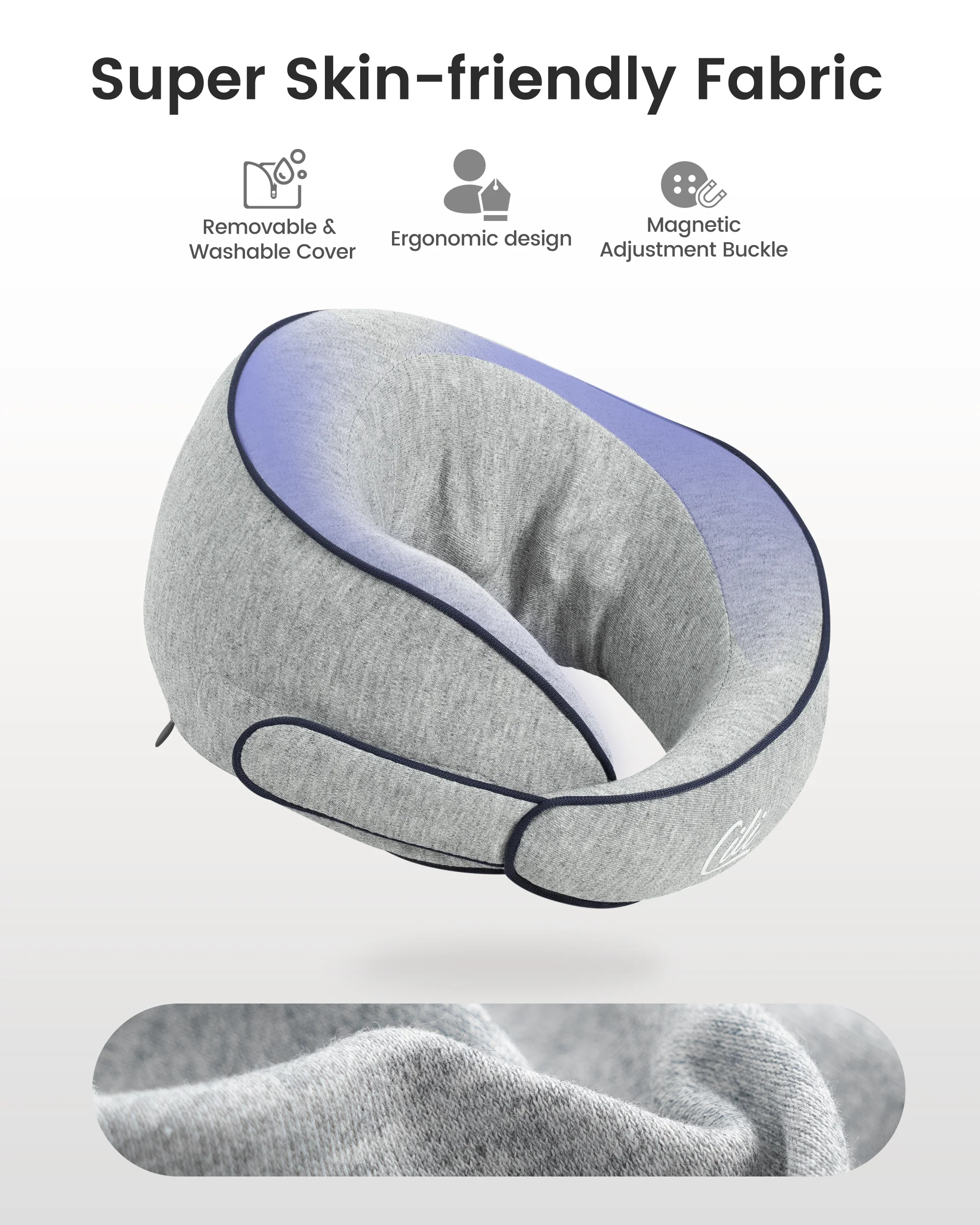 CILI Cordless Neck Massager Pillow with Heat, Shiatsu Neck Massager for Pain Relief - 6476 - Image 2