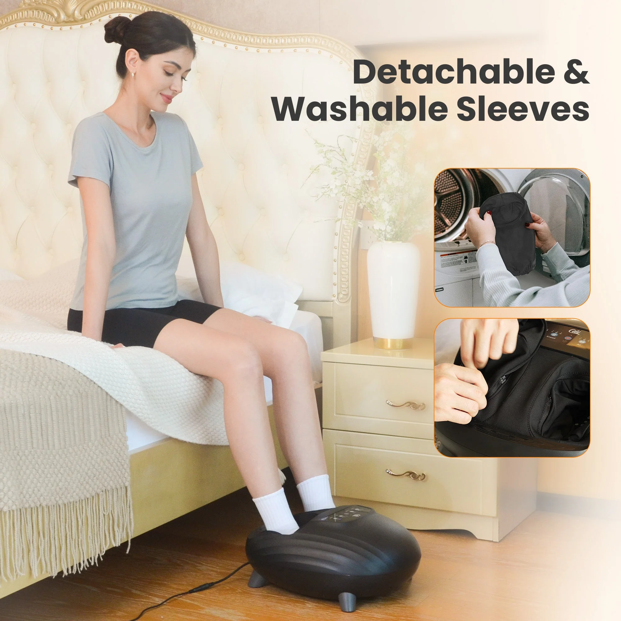 CILI Foot Massager with Heat, Shiatsu Feet Massage Machine for Plantar Fasciitis Neuropathy, Sole & Instep Heating, Remote Control CL-5325 - Image 2