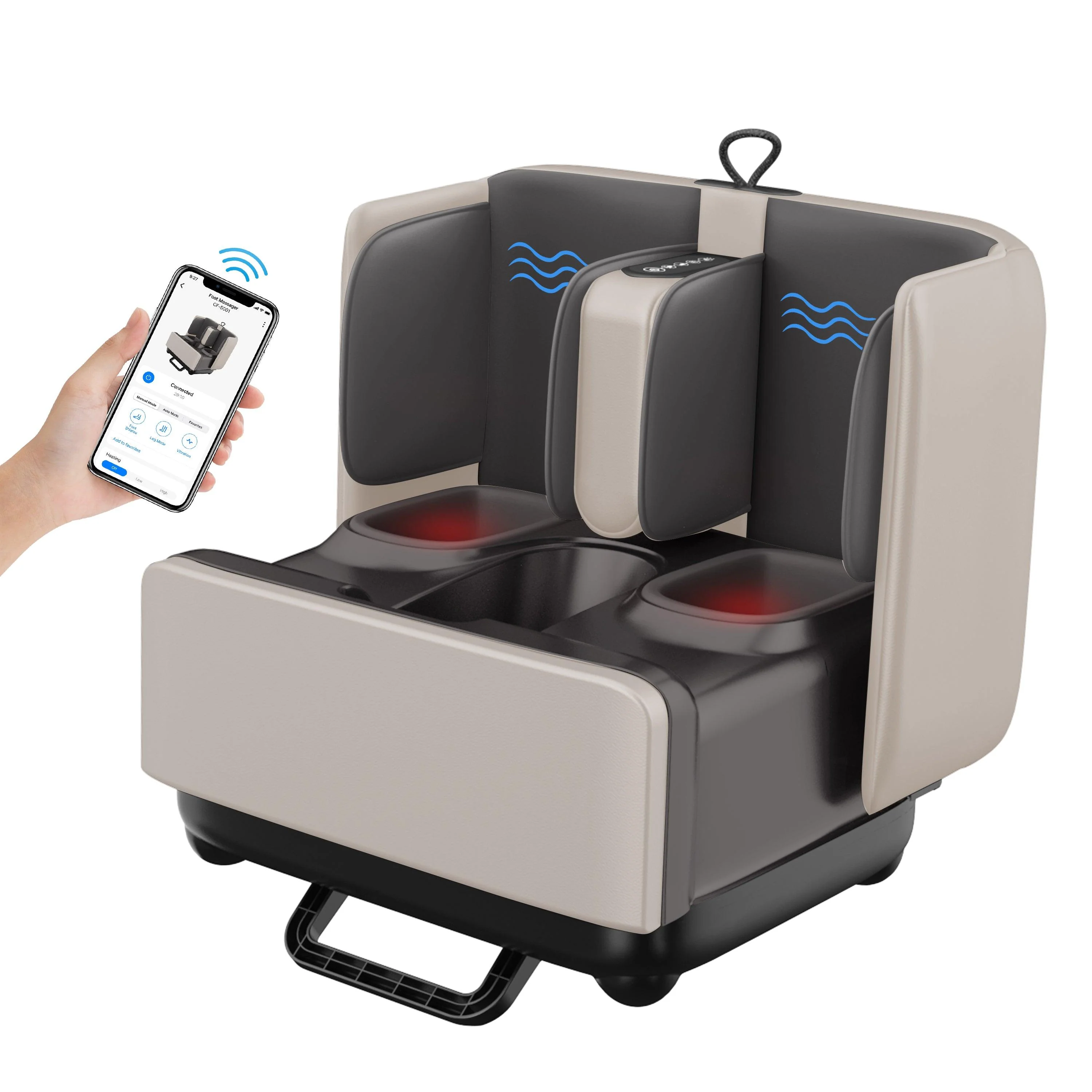 2-in-1 Foot And Calf Massager & Foot Rest with APP Control - 5001-APP