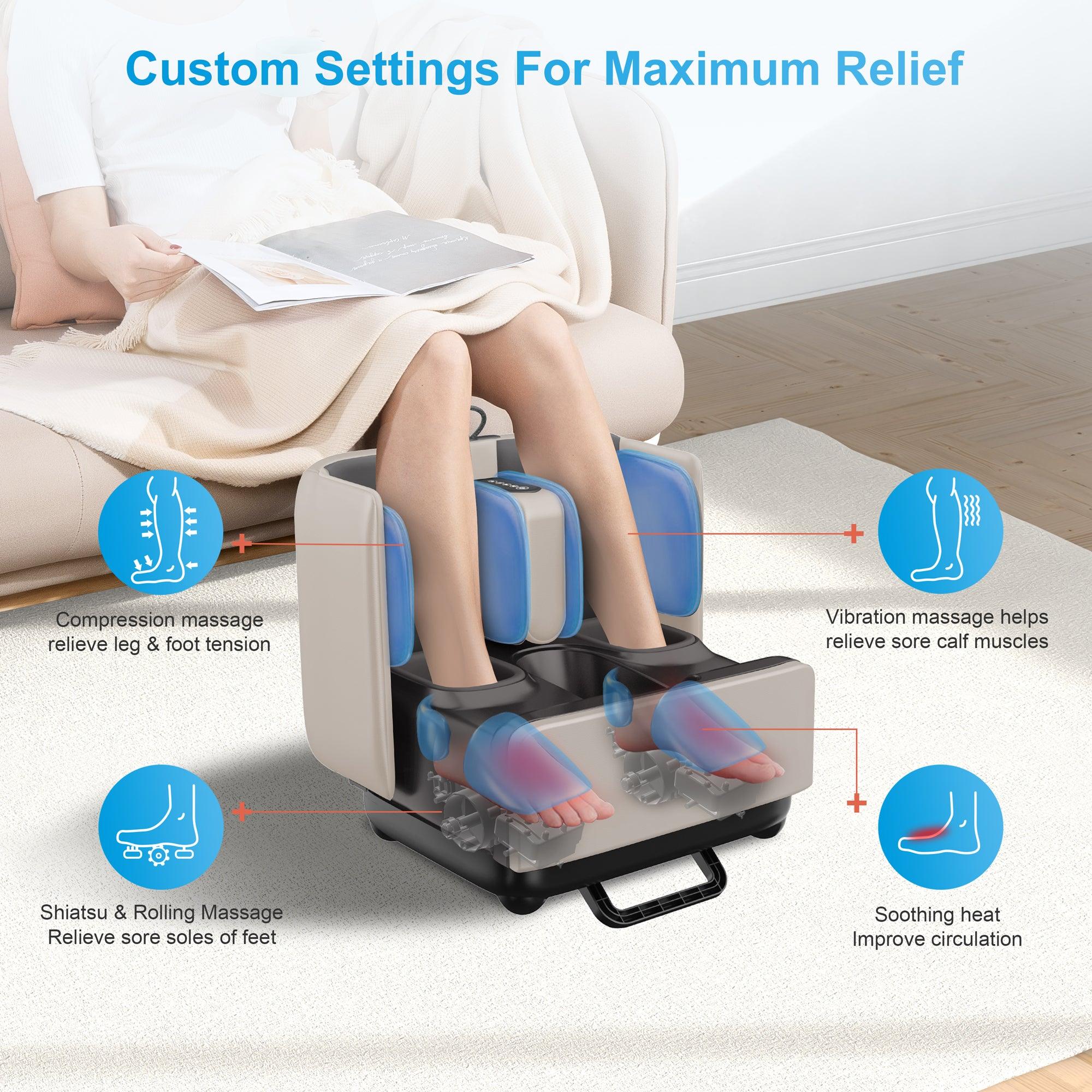 2-in-1 Foot And Calf Massager & Foot Rest with APP Control - 5001-APP - Image 4