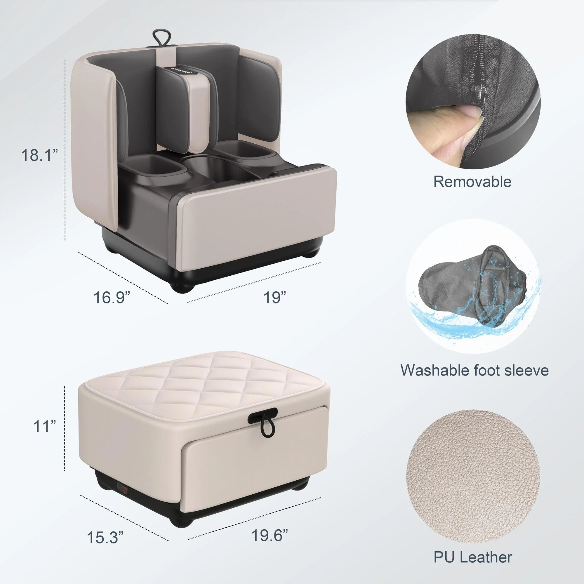 2-in-1 Foot And Calf Massager & Foot Rest with APP Control - 5001-APP - Image 8