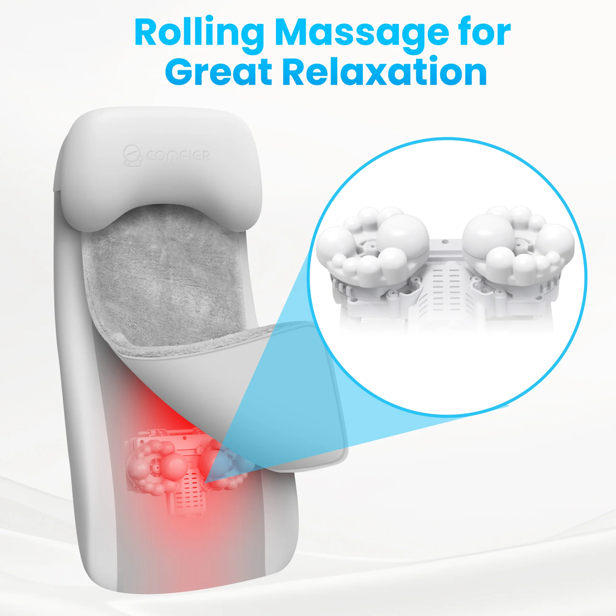 Cordless Back Massage Chair Pad with Multi Functions - 2311B - Image 4