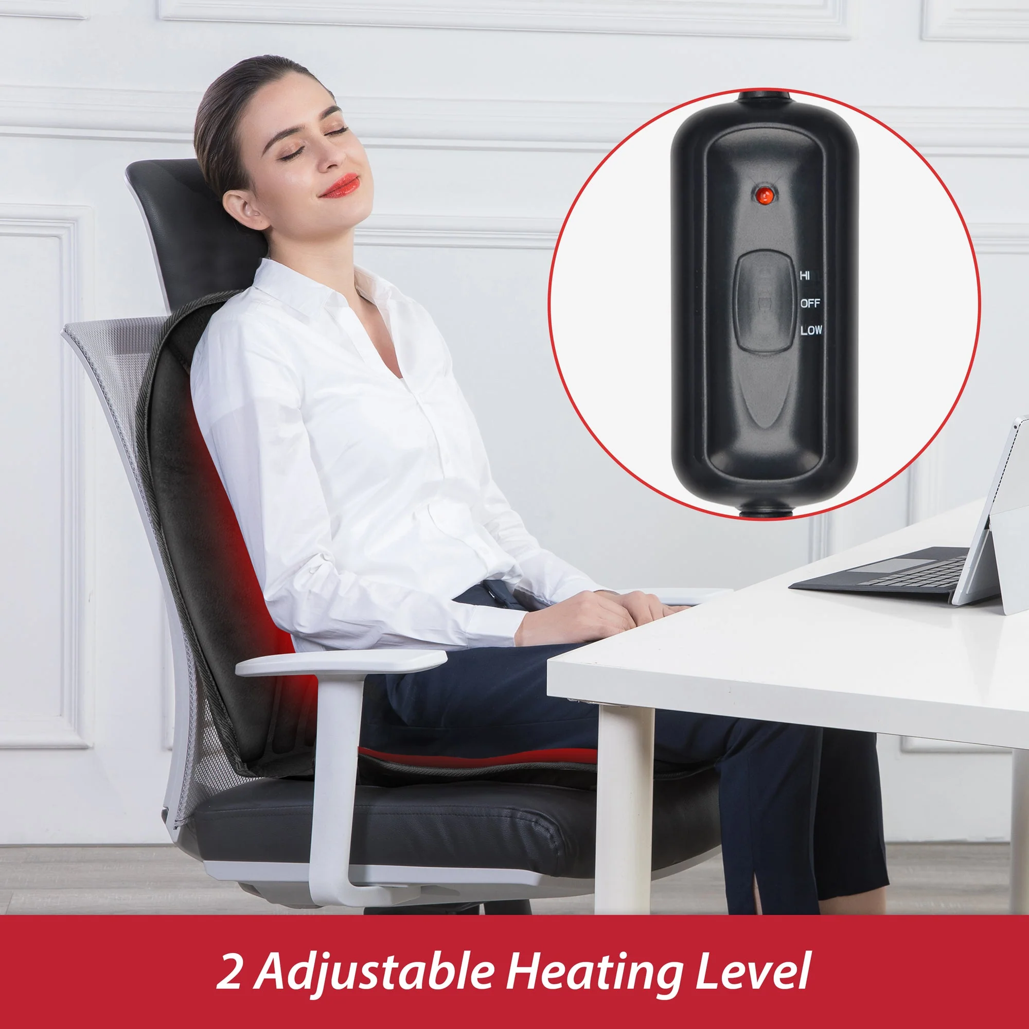 Targeted Vibration Back Seat Cushion for Home Office Use - 2105 - Image 2