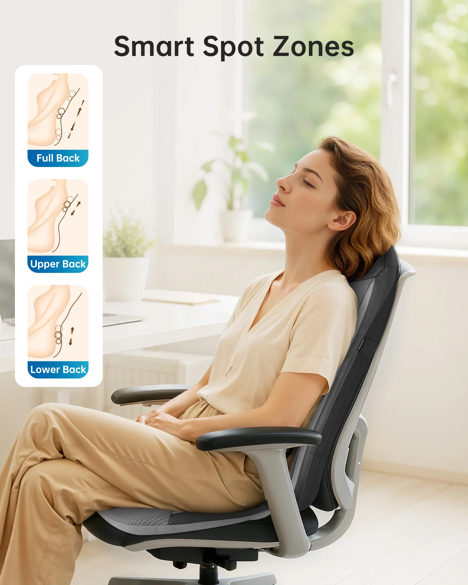 Portable Shiatsu Back Massager with Heat - 2208 - Image 4