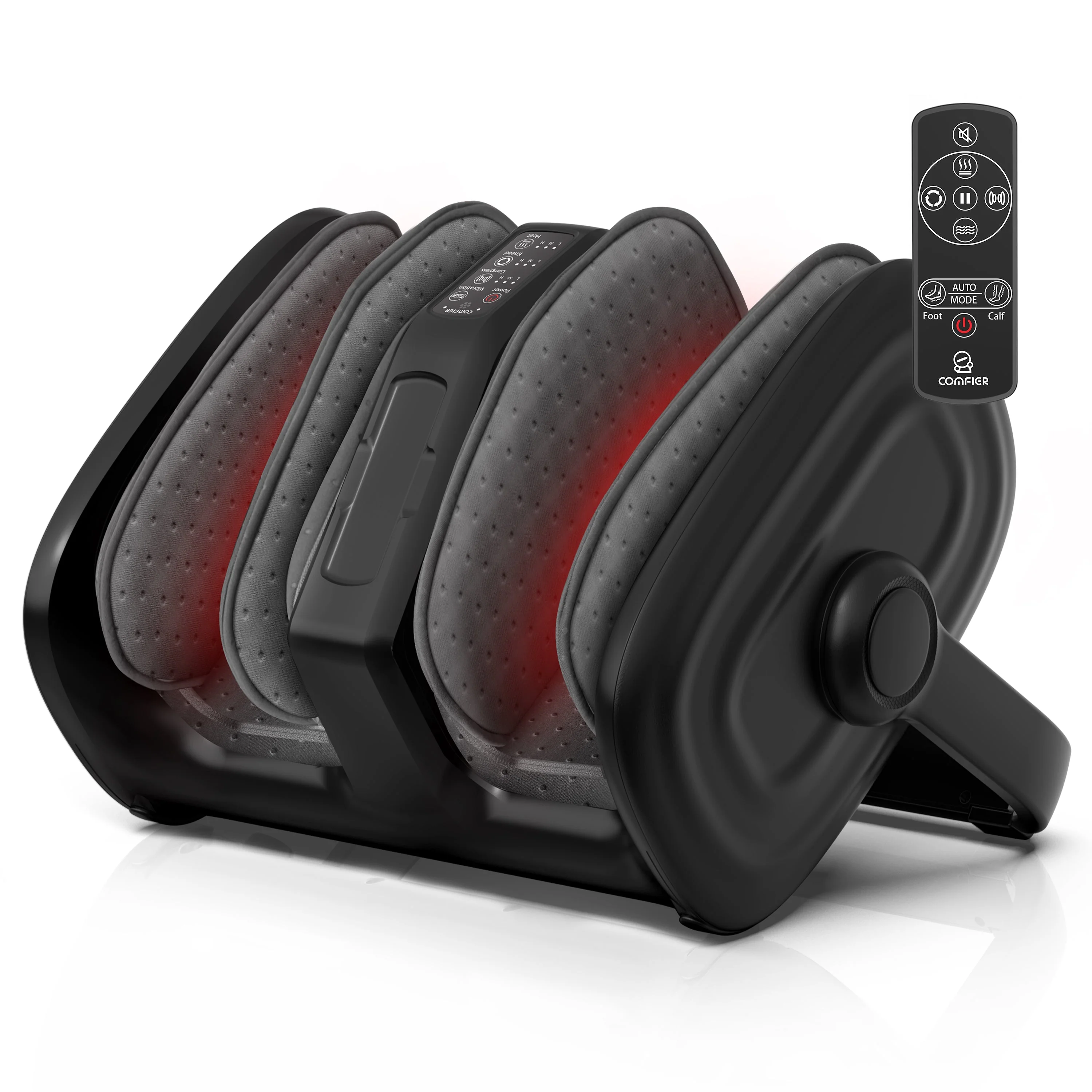 Foot Calf Massager with Heat, Squeeze & Vibration, Remote Control - 5416