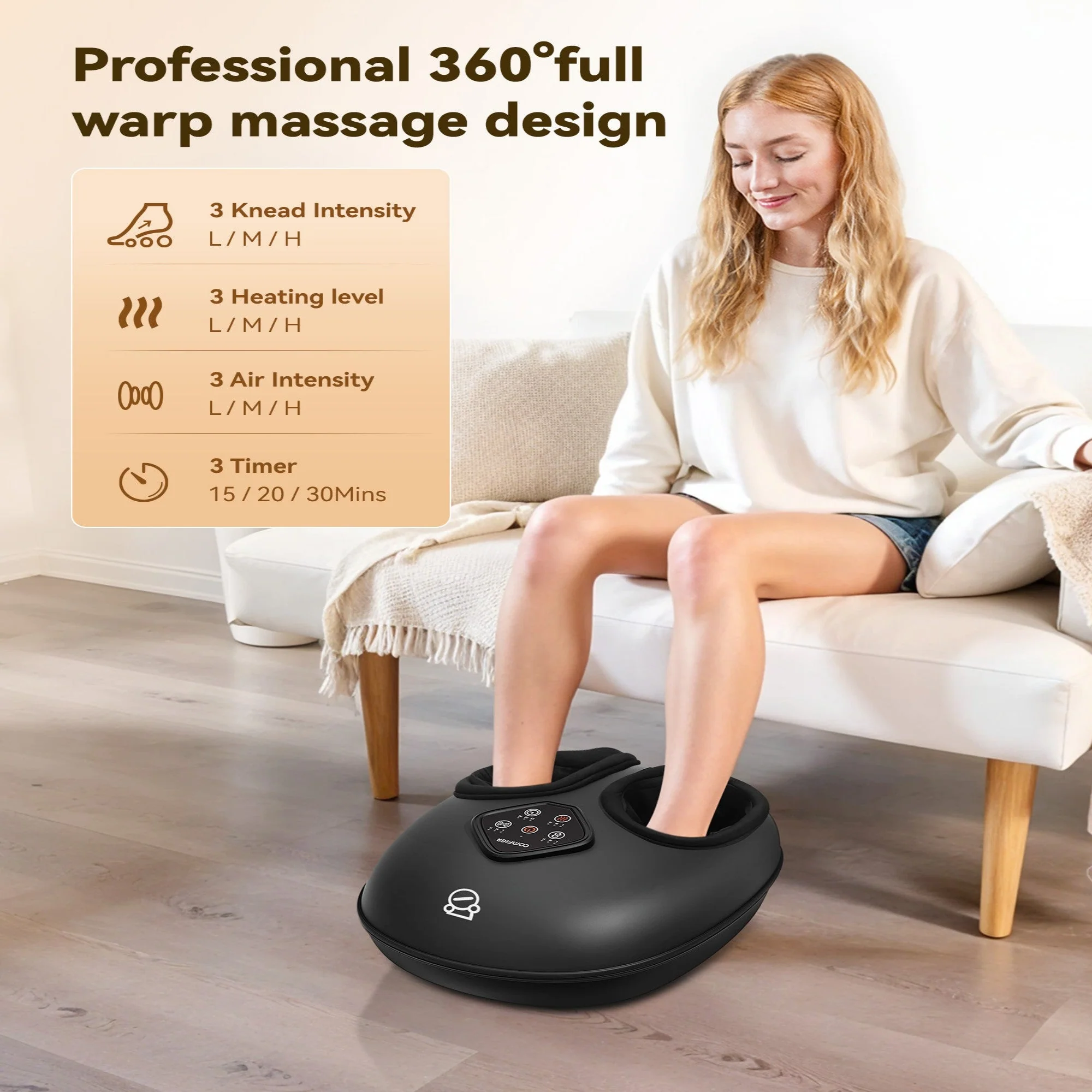 2026 Upgrade Larger Shiatsu Foot Massager with Size 14 - 5425 - Image 2
